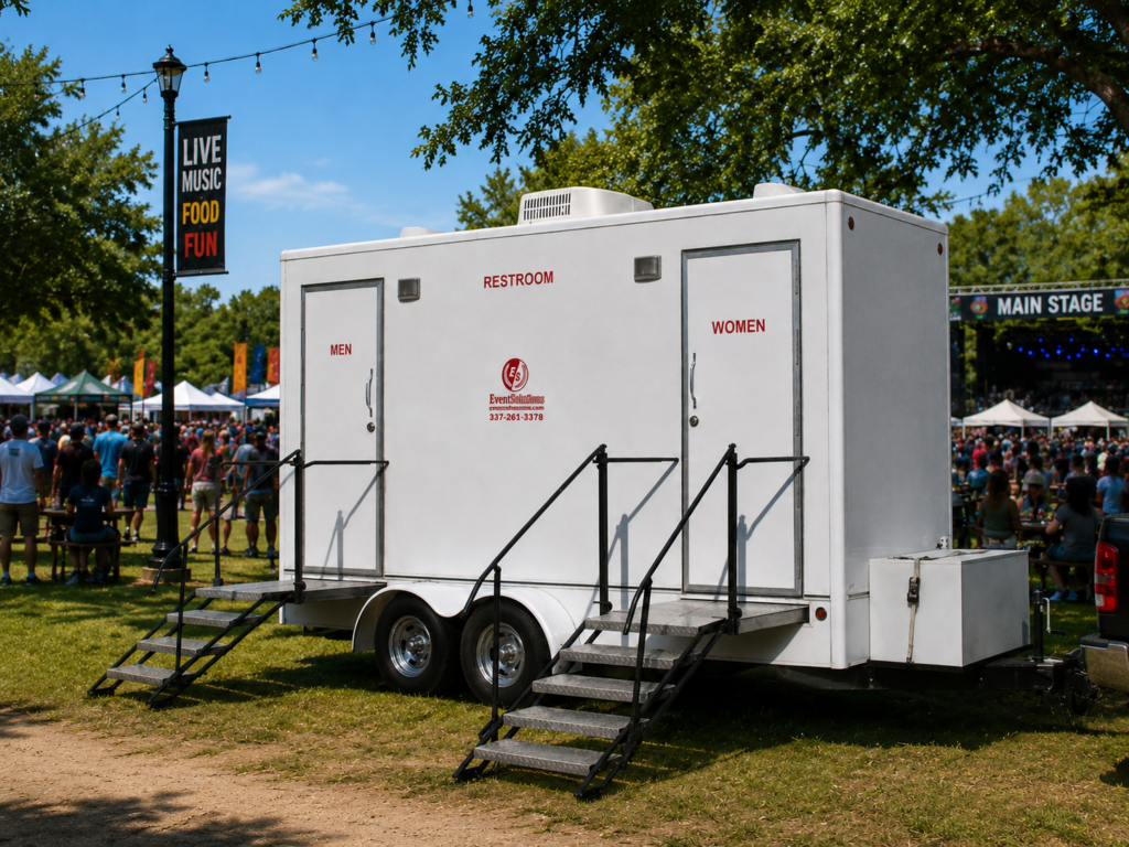 luxury restroom trailer rental for special events in jennings, la