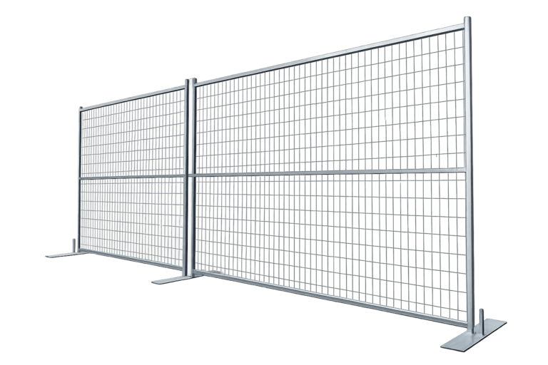 Temporary chain-link fence panels