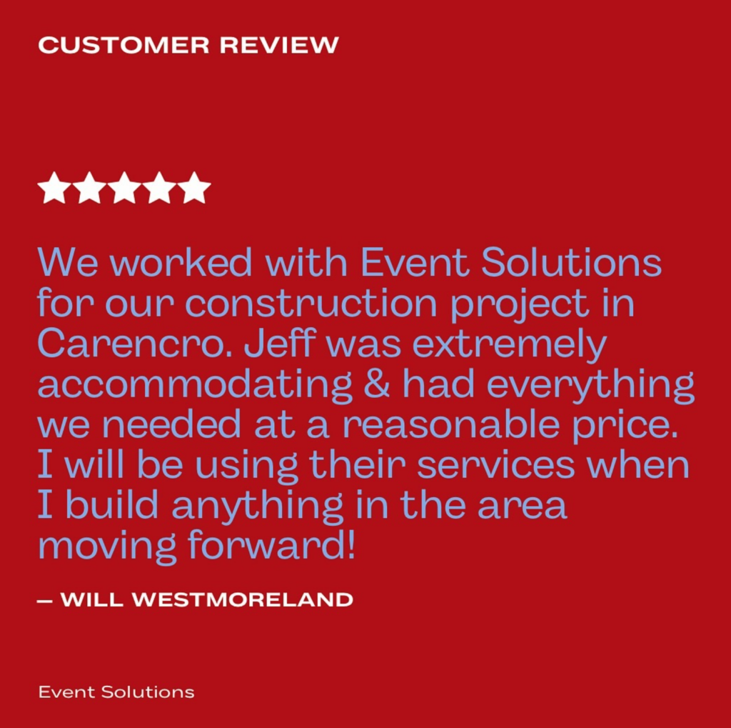 Event Solutions Customer Review