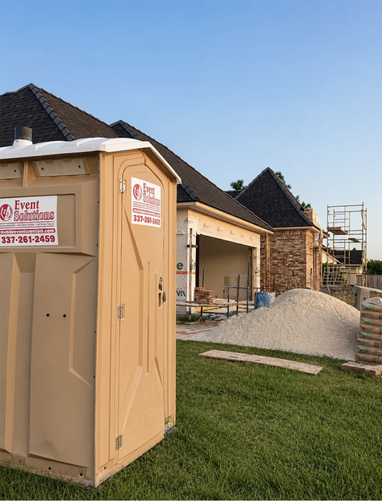 portable toilet rental for construction site