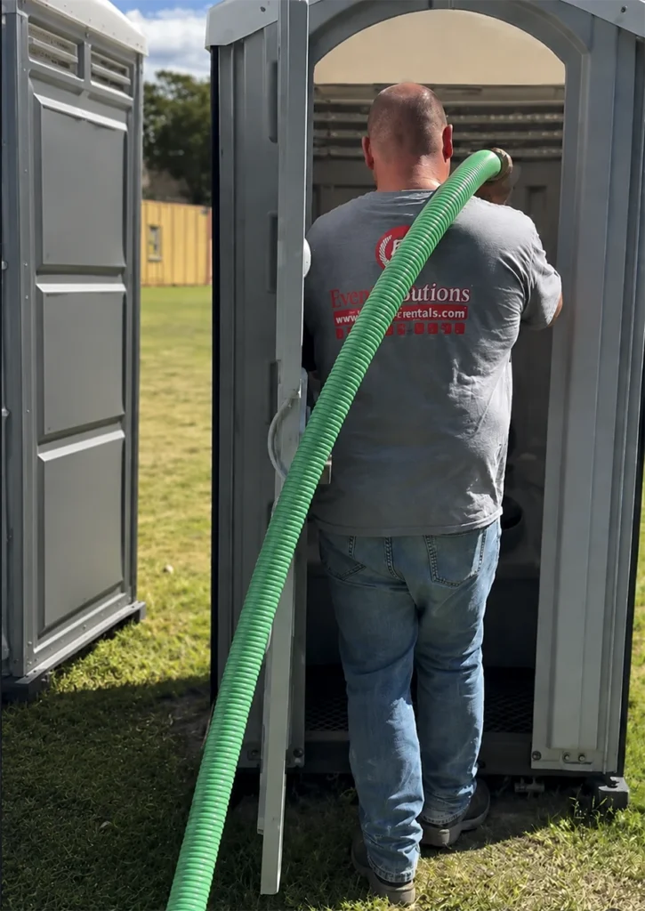 portable toilet servicing